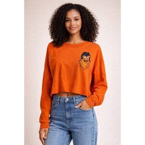 Philadelphia Flyers Gritty Long Sleeve Crop Top Shirt By 4Her Carl Banks Large